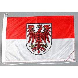 Boat Flag Brandenburg 30 x 45 cm Professional Quality Flag Motorcycle Flag