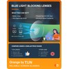 TIJN Blue Light Blocking Glasses for Women Men Clear Frame