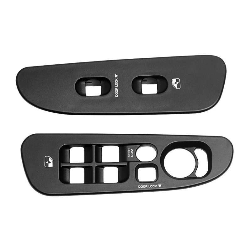 BASIKER Driver and Passenger Black Door Window Switch Panel Bezel