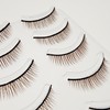 D-ONE Natural 5 Pairs False Eyelashes (A06, Natural Cross Brown)