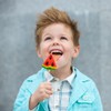 Fruidles Watermelon Shaped Lollipop, Mixed Fruit Flavor, Individually Wrapped, NET