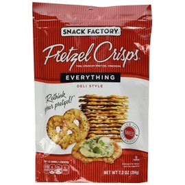 Snack Factory Pretzel Crisps Everything Flavor 7.2oz (PACK OF 12)