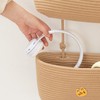 TeoKJ Over the Door Hanging Basket, 3-Tier Woven Cotton Wall-Mounted