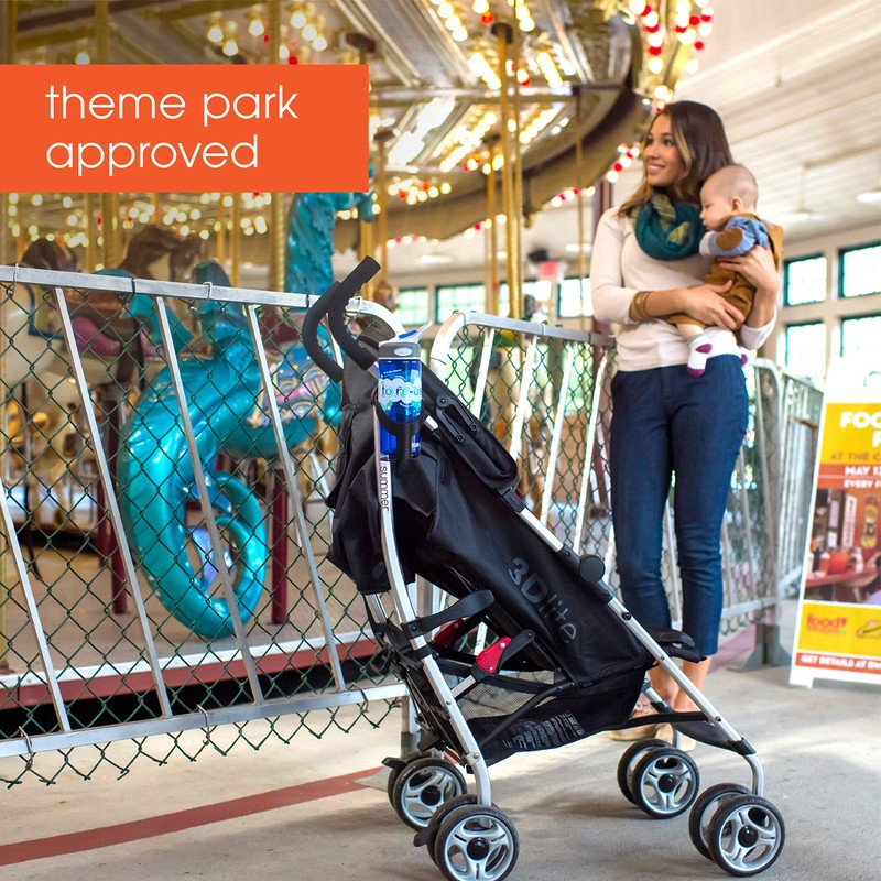 Summer Infant Ingenuity 3Dlite Convenience Stroller,Jet Black–Lightweight Stroller with Aluminum