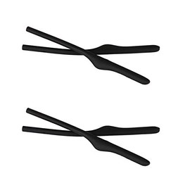 ExactFitt Replacement Temple Ear Socks for Oakley OX3122 OX3125 OX5089 OX5148 Glass Frames (Black - 2 Pairs)