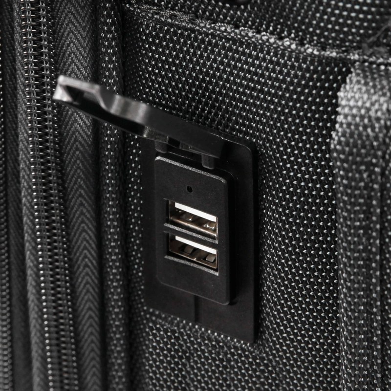 Brookstone Luggage Harbor Spinner Suitcase, Dark Charcoal, Carry-On