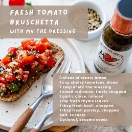 MV The Dressing - Balsamic Vinaigrette Mediterranean Diet Salad Dressing, Dipping Sauce & Marinade - Gluten-Free, Dairy-Free & Vegan, 8 fl. Oz