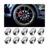 JNNJ 10 Pieces Chrome Closed End M12x1.5 Lug Nuts, Lug