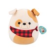 Squishmallows Original 12-Inch Brock the White and Tan Bulldog