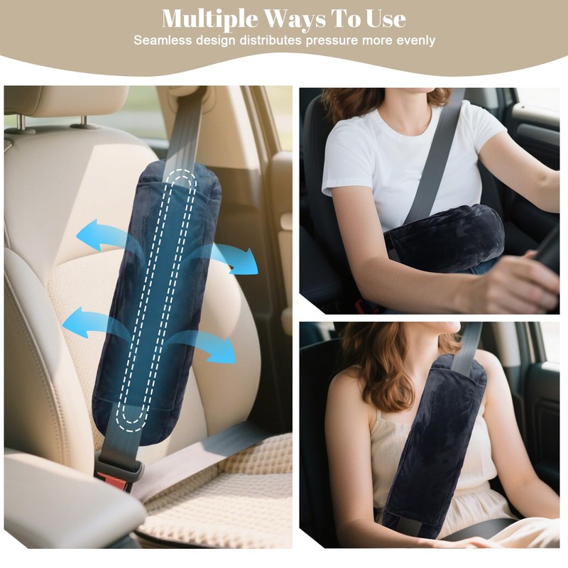 RoamReady Rounded Corners Seat Belt Pillow for Post Heart Surgery