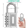 BeskooHome 2 Pack Combination Padlocks, Resettable 4-Digit Gym Locker Padlocks,