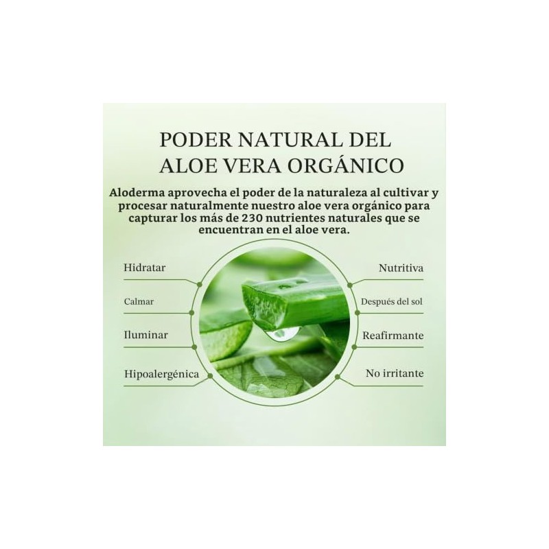 Aloderma Pure Aloe Vera Gel - Soothes and Hydrates Dry,
