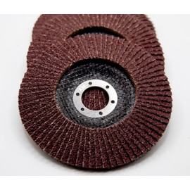 Fächerscheiben Set 115mm, 4-teilig, Körnung 40/60/80/120, für Schleifarbeiten mit Winkelschleifer, Aufnahme 22,23mm geeignet für viele gängige Winkelschleifer