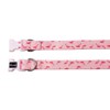 Olahibi Dog Collar Leash Set, Flamingo Pattern, Polyester Material, Adjustable