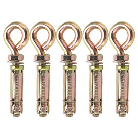 Eye Bolts Fastener, 5pcs Expansion Bolts Heavy Duty Anchor Fastener Eyebolts for Wall Ceiling Concrete Masonry 11x1.6cm
