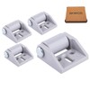 SKIR'CO (4 pieces) Small 15 mm Furniture Castors Rubber Castors