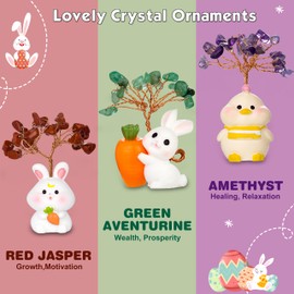 Echehi 12 Pcs Easter Gifts Pre-Filled Easter Eggs With Real Crystal & Rock Eggs, Easter Ornaments, Crystal Necklaces, For Easter Egg Hunt, Easter Party Favors, Educational Easter Gifts For Girls Boys