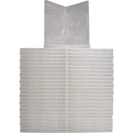TES Standard Clear,Opaque Quad 4 Disc CD Jewel Case (Does NOT Allow Artwork OR Booklet) … (25 Each)