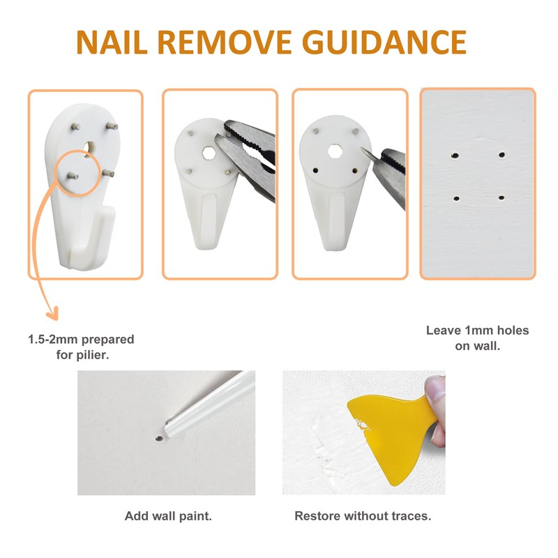 Light Hooks for Concrete Walls: 30 Pack Small Utility Wall-Mount