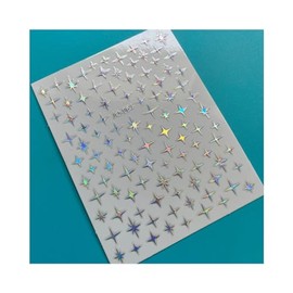 Stars Heart Nail Stickers 4 Pointed Stars Solid Hollow Stars Nail Decals Jo964 Nail Wraps Art Stickers Manicure Supplies for Women for Home Nails Full Long Lasting Easy Apply and Remove