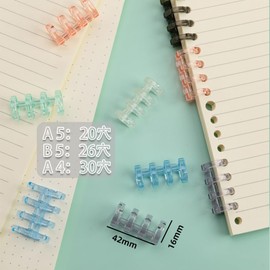 Selinear Binder Rings, Set of 24, 8 Colors PVC Binding Jigs, Binding Rings, File Bookmaking, Document Storing, A4/A5/B5 File Book Making, Loose Ring Binder Rings, 4 Hole Outer Diameter 15mm, Inner