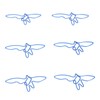100pcs Blue Birds Paper Clips Creatively Cute Plated Metal Bookmark