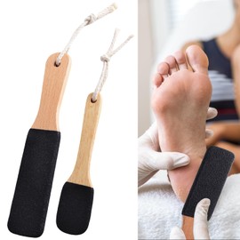 2 pcs Foot Files and Pumice Stone Set for Hard Skin - Premium Beech Wood & Silicon Carbide for Smooth Feet and Hands
