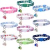 10PC Floral Cat Collar Set with Bells - Breakaway Safety