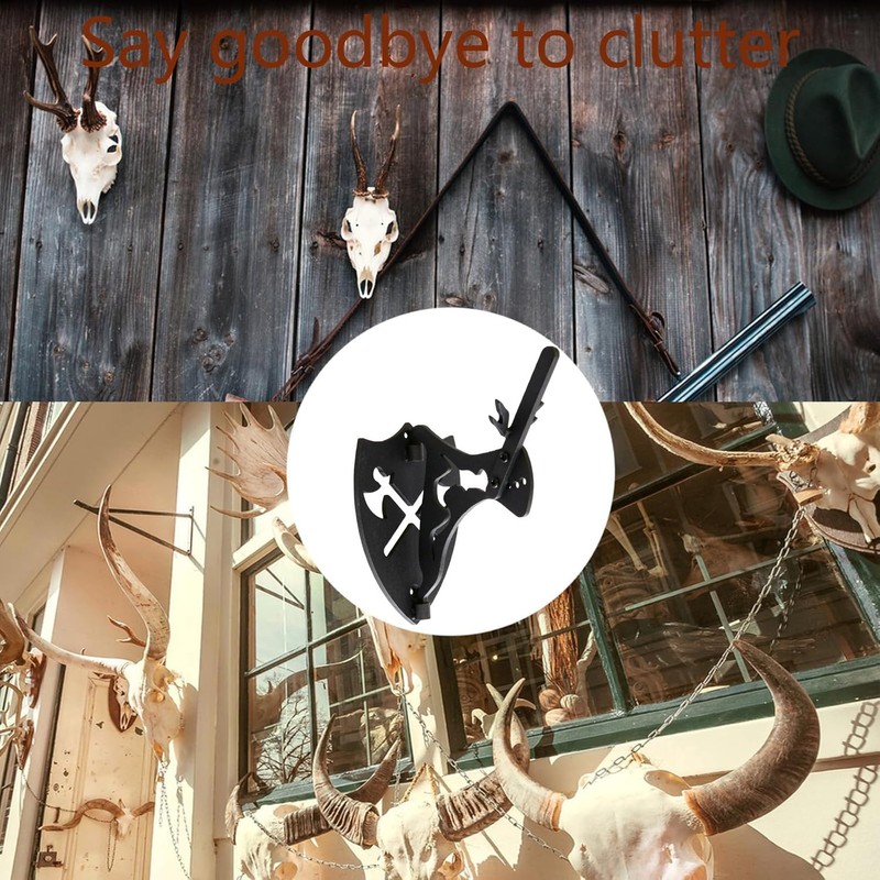 Skull Hanger European Mount Adjustable Bone Bracket Trophy Mounts for
