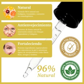 MADE IN USA 96% NATURAL COLLAGEN Facial Serum for Ultra Firming Lifting Anti Aging Plumping Skin with Ceramide Vitamin E 30ml 1fl oz - PURIFECT by Symphonty Beauty - Non Irritaging Formula (Collagen)