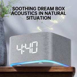White Noise Machine, Sleep Sound Machine with 32+ Soothing Sounds, 7-Color Night Light, 5-Timer Settings, App Control, Portable Sleep Therapy for Adults & Kids, Home, Office, Travel