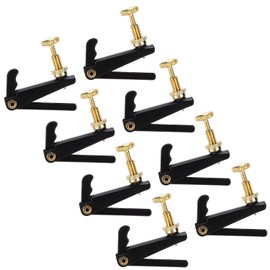 TUOREN 8Pcs/Set Violin Fine Tuner String Adjuster Metal Fine Tuner Violin Parts for 3/4-4/4 Violin (Black)