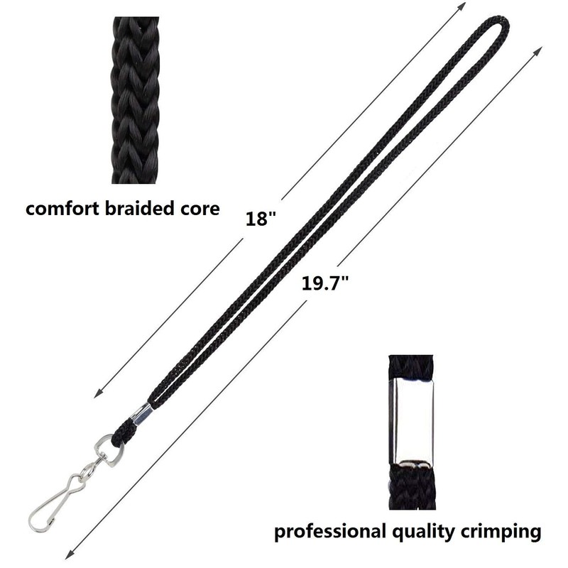 Lanyards Safety Black Lanyards Neck Flat Premium Breakaway Badge Lanyard