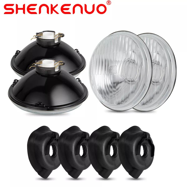 Unbranded 5.75" Round Glass Headlight Lamp Housing Fit For H4