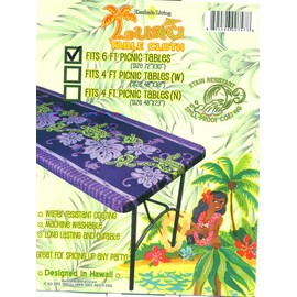 Fitted Tablecloth (Fits 6 feet center folding tables, spicing up any party)) Purple