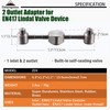 CAMPINGMOON 2 Outlet Adapter for EN417 Lindal Valve Canister Device
