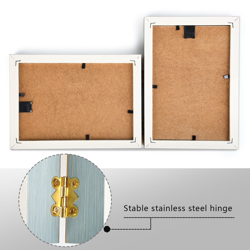 Epecfan Double Picture Frame 5x7 Vertical and Horizontal Hinged Picture