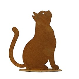 Bornhöft Garden Stake Cat Rental for Standing Metal Rust Garden Decoration Patina Rusty Garden Decoration