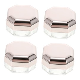 FOMIYES 4pcs Powder Box Powder Container Plastic Container Body Powder Puff Powder Puff Container Creamy Blush Cosmetic Jars Storage Boxes Powder Case Travel Pack Cover Abs Carrying Case