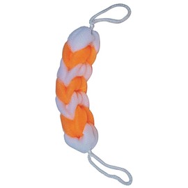 Kriwin Combo of 1 Orange Bath Loofah and 1 Orange & White Sponge Scrub for Back(orangeloofahorangewhitescrub)