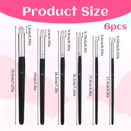 6 Sizes Drybrush Set Dry Brush Miniature Painting Drybrush Set Professional Model Making Brush for Tabletop & Wargames Dnd Miniatures - Acrylic Oil Watercolor Brushes for Beginners & Pros