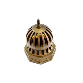 Intense Oud Classic Traditional Dome Style Closed Incense Bakhoor Burner - Gold