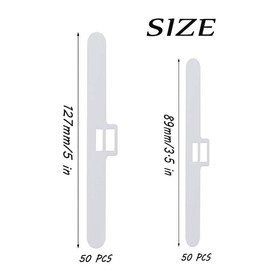 Vertical Blind Clips Top Hangers, 50 Pack Vertical Blind Clips Top Hangers to Fit Slats Double Slot Type Part,Blind Fixer Tabs Vertical Window Blinds Vertical Slats Vertical Blind Top Hangers (89mm)
