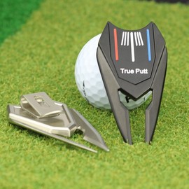 Golf Divot Repair Tool with Magnetic Ball Marker and Hat Clip Gift Set for Men and Women golf gift - Color: Pattern 1-Black