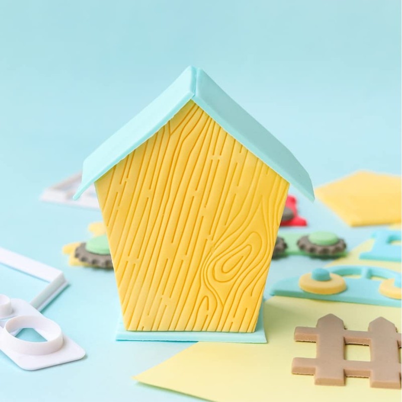 Gingerbread House Cookie Cutter Set, 3D Plastic Mini Christmas House