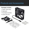 LUCKTE Upgrade Axial Fan1 Big Airflow Computer Fan with AC