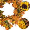 Prashent Large Fake Fall Flowers Wreath 28 inch Artificial Autumn