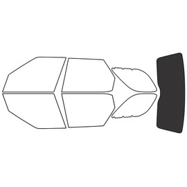 Rvinyl Window Tint Kit Compatible with Land Rover Discovery 2017-2024 - Rear Windshield Precut Kit - 20%