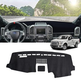 ZZEQYG Dash Cover for Ford F150 2015-2020 Accessories Flannel Dashboard Cover Dash Mat Center Console Cover Sunshield Protector Pad (with HUD)