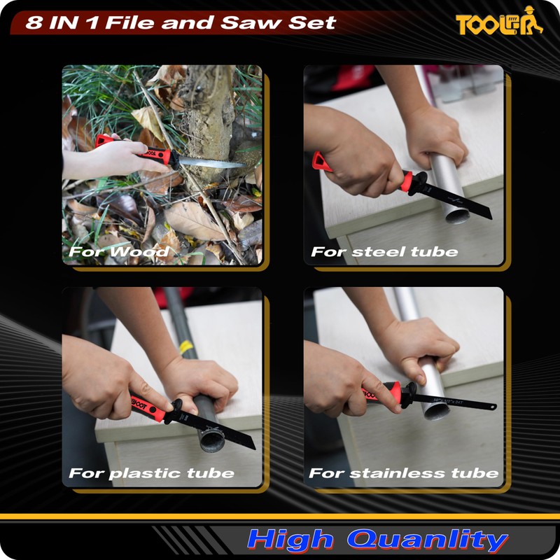 TOOLAN: 8-In-1 Multi Blades Hand Saw, Drywall Cutter. Hacksaw. Long